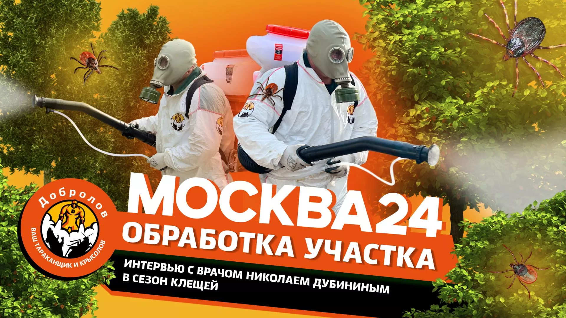 «Добролов» на канале Москва24: Акарицидная обработка дачного участка